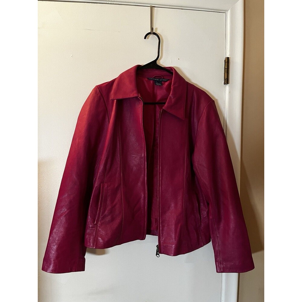 Y2K Catherine Stewart Leather  Jacket Size Medium